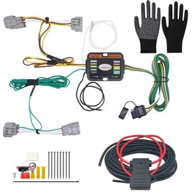 CARROFIX Vehicle Tow Harness Kit Fit for Jeep Cherokee 2014-2018 4-Way Flat Trailer Connector Wiring Harness