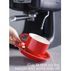 Sweese 406.404 Porcelain Stackable Cappuccino Cups with Saucers and Metal