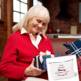 Nanny Gifts,Mothers Day Retirement Anniversary 60th 40th 50th 30th 70th 80th 90th 65th 75th Birthday Unique Travel Useful Christmas Valentines Great Gifts for Nanny from Grandchildren,Makeup Bag