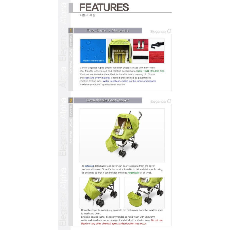 Manito Elegance Alpha Stroller Weather Shield/Rain Cover - Navy