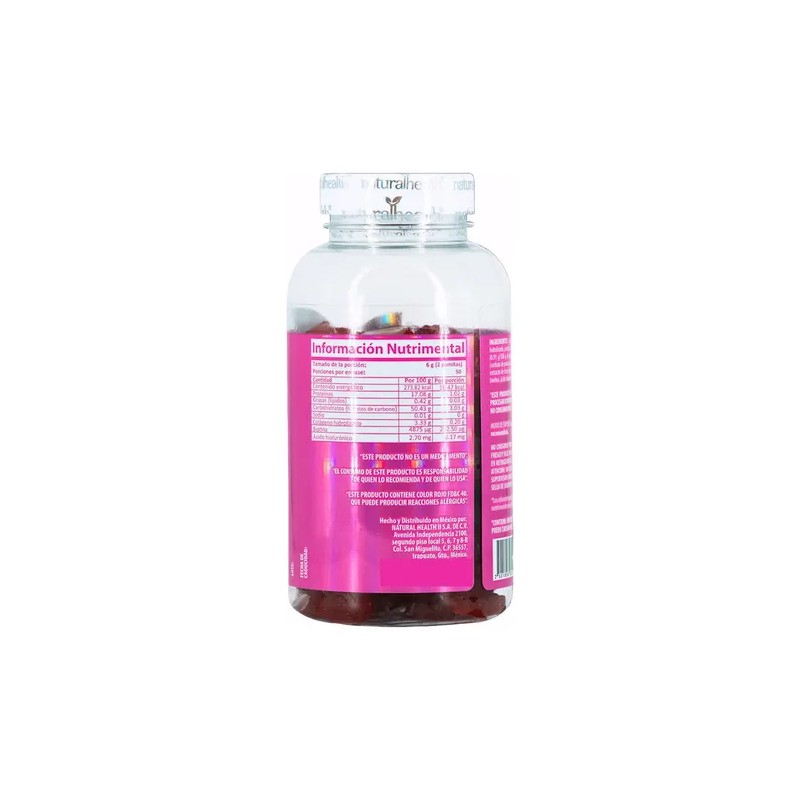 Colgeno Biotina cido Hialurnico 100 Gomitas Natural Healt Fresa