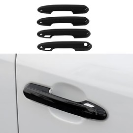 KEALAS ABS Glossy Black Exterior Door Handle Cover Trim Exterior Handle Protection for Toyota Rav4 2019-2023 2024,for Toyota Highlander 2020-2022 2023 Accessories with Smart Auto Lock