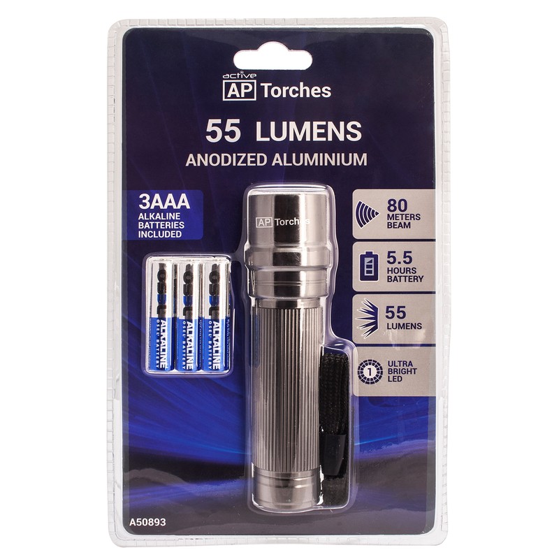 AP 55 Lumens Aluminium Torch 3AAA