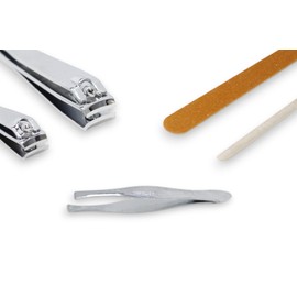 DreamCut 5-Piece Essential Nail Care Kit - Fingernail Clipper, Toenail Clipper, Tweezer, Emery Board, Nail Stick - Professional Nail Care Set (5 Kits (25 Pieces), 25, Count)