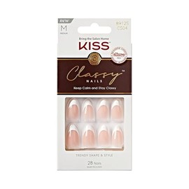 KISS Classy Fake Nails Ready-To-Wear DIY Manicure - Dashing, Waterproof, Smudge Proof, Chip Proof, No Dry Time, Durable & Flexible, Long Lasting, Medi