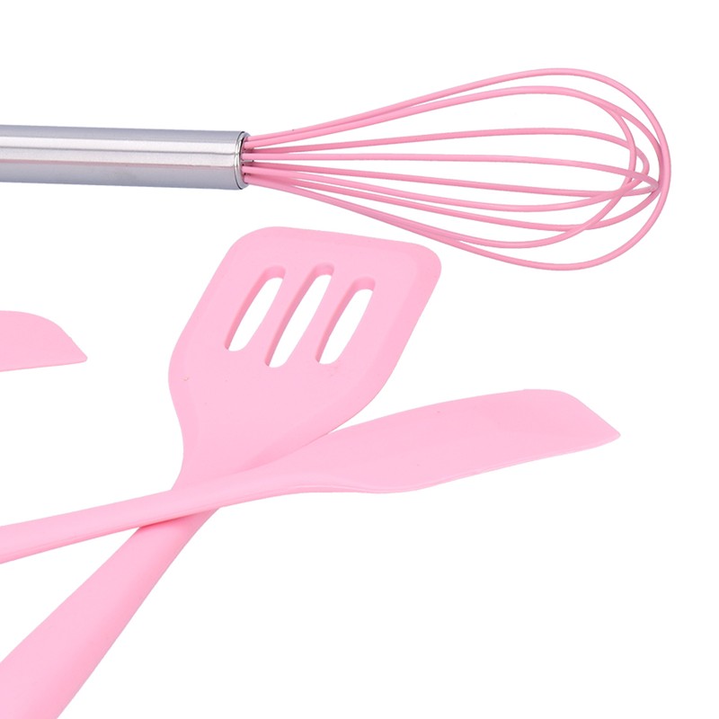 Cooking Spatula Set Silicone Baking Scraper Heat Resistant Egg Beater