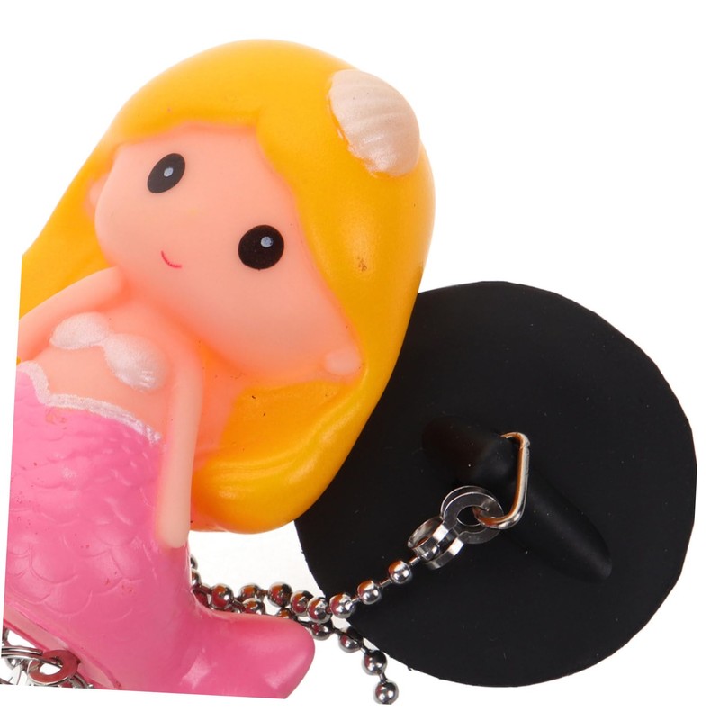 TEHAUX Mermaid Rubber Bathtub Stopper Plug Durable Drain Stopper for
