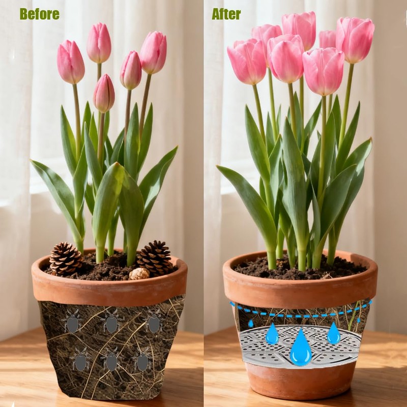 SSEHCWAN 4 Packs Planter Insert for Large Pots, 10''/13" Round
