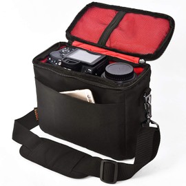 FOSOTO Waterproof SLR Camera Shoulder Bag, black, shoulder bag