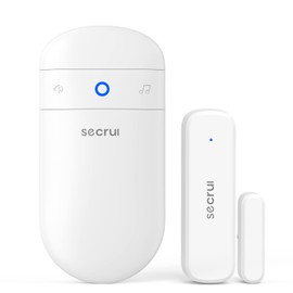 SECRUI Door Chime, Door Sensor Chime with Adjustable Volume, Easy Installation, 400ft Range, 52 Chimes, M508+D7 Door Open Chime for Business/Home When Entering,White