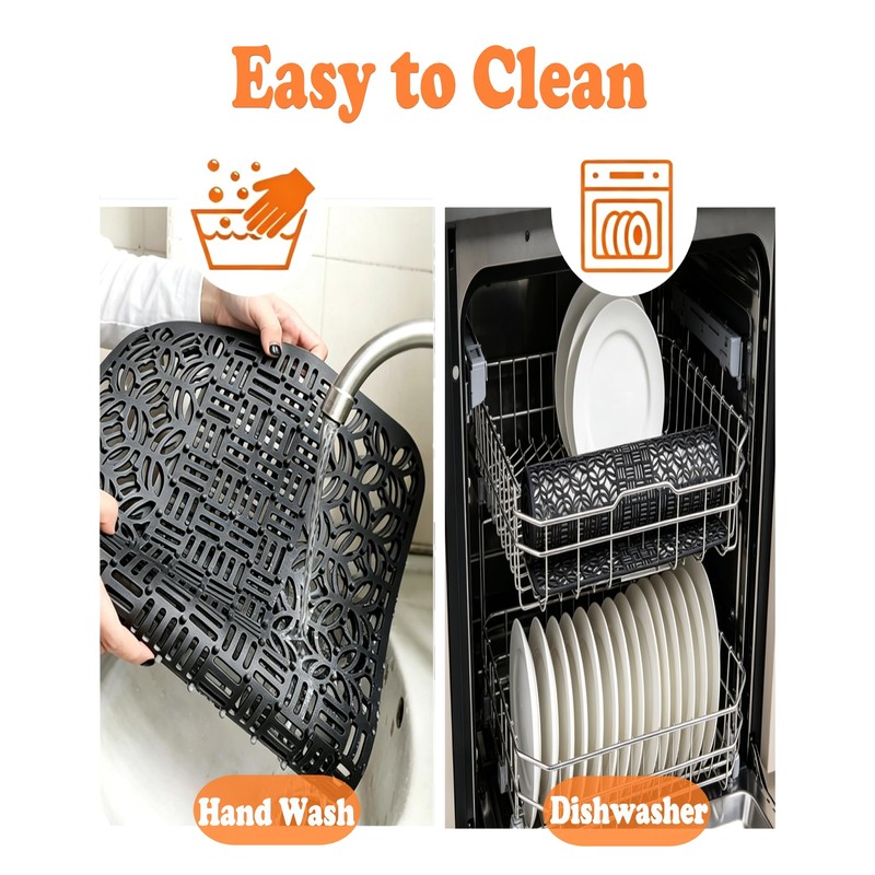 POPUBBY Silicone Kitchen Sink Protector Mat, 26"X 14"