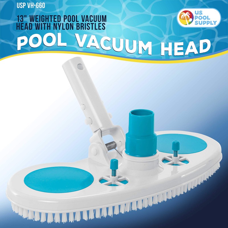 U.S. Pool Supply 13" Weighted Pool Vacuum Head with Nylon