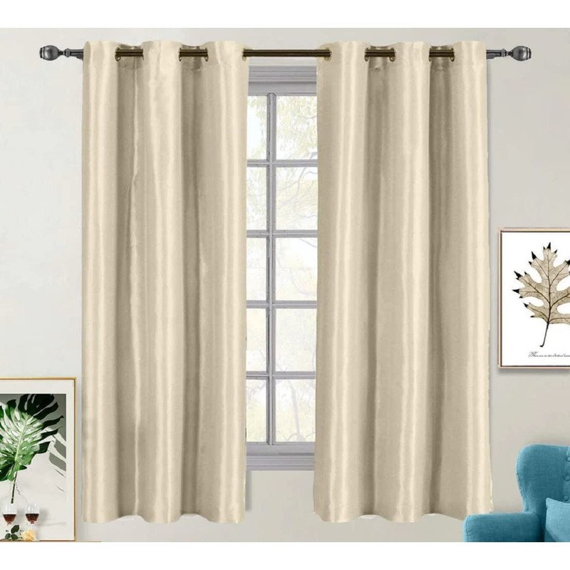 Royal Tradition Blackout Curtain 42 x 96 Inch, Beige Single