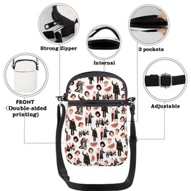 AKTAP Breakfast Movie Merchandise Gifts 80's Movie Inspired Mini Crossbody Bags Adjustable Strap Club Movie Fans Gifts (1985 Mini CB-HT)