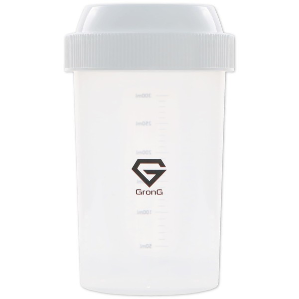 Glong GronG Protein Shaker White 300ml Small Shaker Bottle Shaker