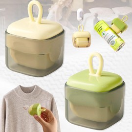 2 Stück Wiederverwendbarer Fusselroller Ball, Tragbare Fusselrolle, Washable Sticky Roller Tierhaarentferner, Klebrige Rolle, Tragbare Fusselrolle für Zuhause, Tierhaare, Pullover Balling