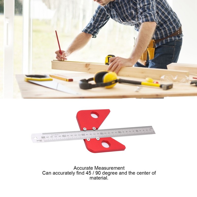 Center Scribe Gauge 45 90 Degree Finder Measuring Tool Carpenter