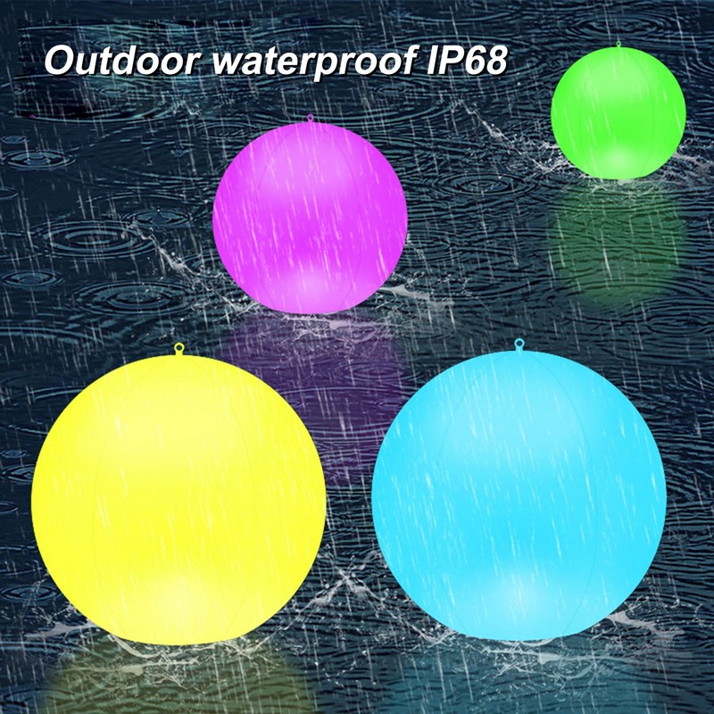 Solar Floating Ball Pool Light IP68 Water Resistant Brightness Adjustment