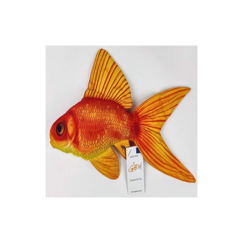 GABY Fish Pillows Goldfish Cushion, Multicoloured, M (Pack of 1)