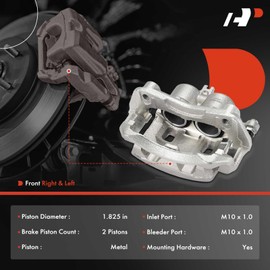 A-Premium Disc Brake Caliper Assembly with Bracket Compatible with Select Nissan and Suzuki Models - Frontier, Pathfinder, Xterra, Equator, L4 2.5L, V6 4.0L - Front Driver and Passenger Side, 2-PC Set