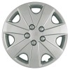 Brighter Design Set of 4 15" Push-on Silver Hubcaps for