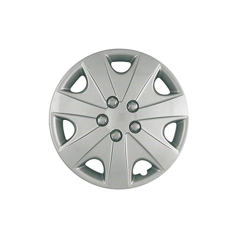 Brighter Design Set of 4 15" Push-on Silver Hubcaps for