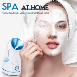 Amconsure Amconsure Facial Steamer - Nano Ionic Face Steamer Warm Mist Steamer for Home Sauna SPA, Humidifier for Deep Cleaning Unclogs Pores Sinuses(Blue)