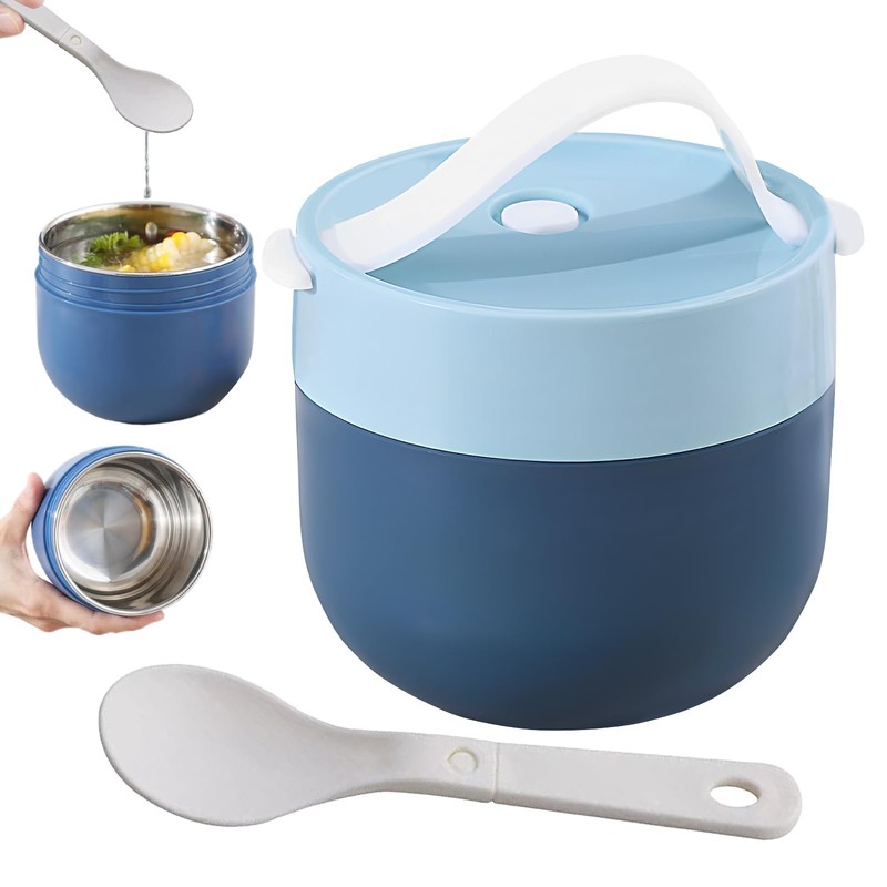 Hot Soup Containers with Lids,Portable Food Bowl | Leakproof Thermal