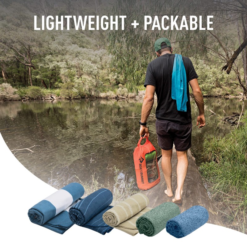 Sea to Summit ドライライトタオル 軽量キャンプとトラベルタオル M(20 x 40インチ) セージグリーン