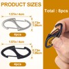 Deozu 8 Pcs Zipper Clip Anti Theft Deterrent, Dual Opening