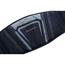 BLACKWILD Motorcycle Kidney Belt, Kidney Belt for Men and Women, Kidney Warmer, Lumbar Support, Kidney Belt, Effective Stabilisation, Black/Grey (2XL = 125-140 cm Waist Circumference)
