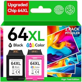 Paquete combinado de cartuchos de tinta 64XL para HP Ink 64, compatible con HP64XLBlack color combo pack, funciona con Envy Photo 7855, 7858, 7155, 62