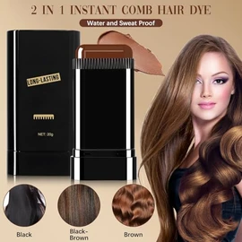 Peine Tinte Pelo, Tinte de Cabello, Peine Coloración Pelo Portátil, Cubrir Canas, Retoques Rápidos Peine para Teñir el Cabello de Mujeres y Hombres (D
