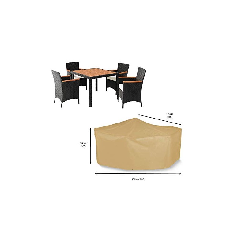 Bosmere R325 Simply Cover Barley (Beige) 4 Seater Rectangular Patio