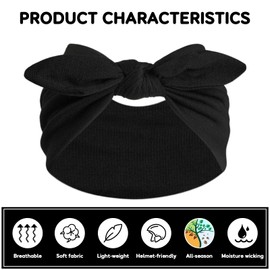 S&N Remille Wide Headbands for Women Extra Large headband turban Bow Elastic Non-slip Headband Yoga Sports Hairband Accessories 3 Pack