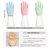 Donmnemb 3 Pairs Rubber Dishwashing Gloves for Household, Laundry Kitchen