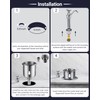 Sepaitek Commercial Dipper Well Faucet & Bowl Set, Brass Faucet
