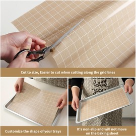 Silicone Baking Mat Roll 12IN*8FT Free Cutting, Non-Slip Pastry Mat, Non-Stick Reusable Air Fryer Liner, Oven Liners, Counter Mat, Freeze Dryer Mat, Easily Cut to Size Fit All Ovens Pans Tins Dishes