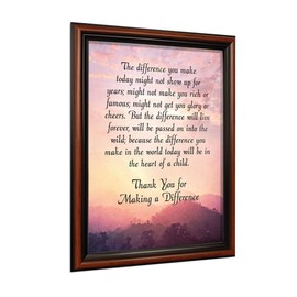 Crossroads Home Décor Teacher Gifts to Say Thank you, You Make a Difference Quote Thanking Those Who Work with Children, Teacher Appreciation Gifts, 2180W