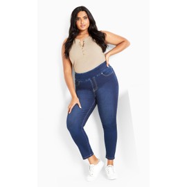 Avenue Women's Plus Size Jada Pull On Jean Mid Wash