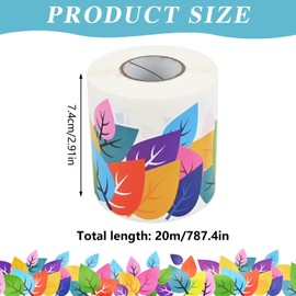 Bekecidi Border Decorative Stickers, Leaves Border Sticker Waterproof Colorful Decoration for Bulletin Board Chalkboard School Classroom (Leaves)