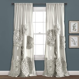 Lush Decor Serena Window Curtain, Light Grey, 137 x 213 cm