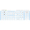 Lacerto® 13 x 13 mm German Sticker Set for PC