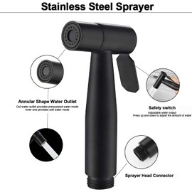 2 Pack Bidet Sprayer for Toilet,Handheld Sprayer Kit, Bathroom Jet Sprayer Kit Spray Attachment with 57''Hose, Adjustable Water Pressure Control