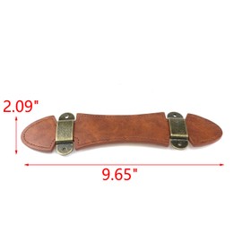 MY MIRONEY 9.65" Brown Leather Handle Vintage Style Luggage Parts Handle Replacement Amplifier Strap for Luggage Suitcase, Type 3