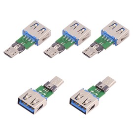 NFHK 5pcs/lot Micro USB 2.0 5Pin Adapter Male Connector to USB Type-A Female OTG Data PCBA Adapter for Tablet Phone