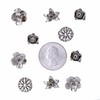 Flower Pushpins - Silver Finish