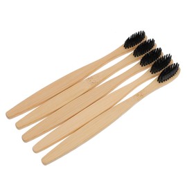 Ipetboom Charcoal Toothbrushes 10pcs Set Soft Nylon Bristles Travel Toothbrushes for Adults