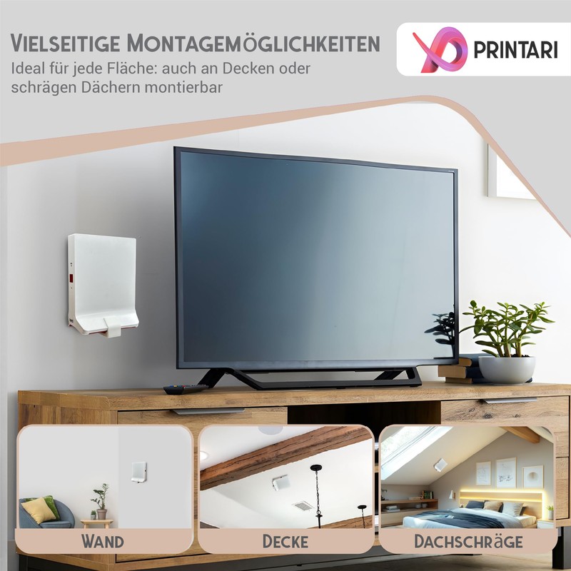 Wall Mount for AVM Fritz Repeater 3000AX Including Mounting Material,