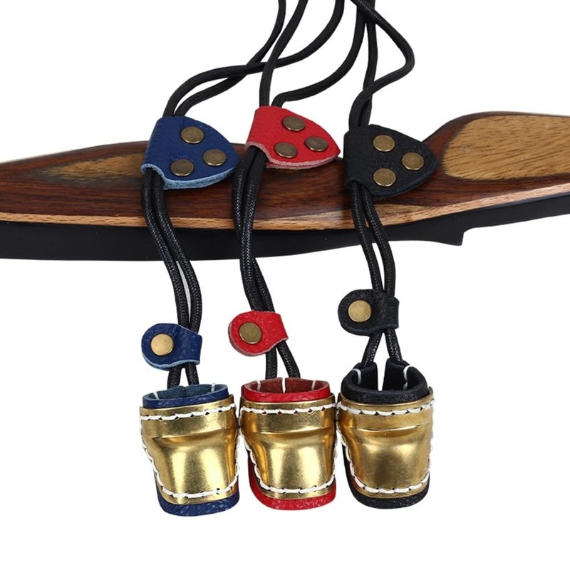 DONGKER Archery Thumb Ring, Archery Finger Tabs PU Leather Thumb